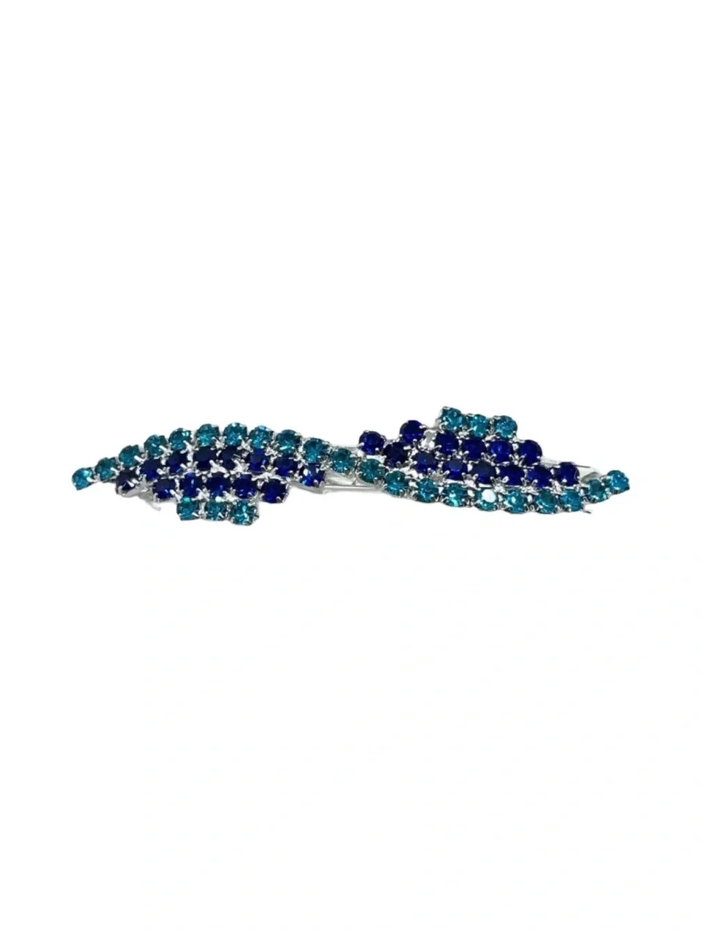 Blue and Teal Rhinestone Hair Clip FINAL PRICE DROP